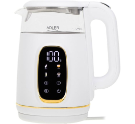 Slika izdelka: Adler Električni grelnik vode iz stekla z LED zaslonom in nastavitvijo temperature, 1,7 l 