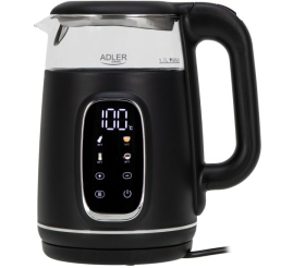 Slika izdelka: Adler Električni grelnik vode iz stekla z LED zaslonom in nastavitvijo temperature, 1,7 l