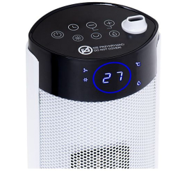 Slika izdelka: Adler keramični LCD kalorifer 2200W z vlažilcem, stolp, bel AD7730