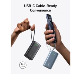 Slika izdelka: Anker 545 Nano powerbank 10K z vgrajenim kablom USB-C, črn