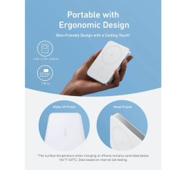 Slika izdelka: Anker MagGo 10K Slim brezžični powerbank, bel