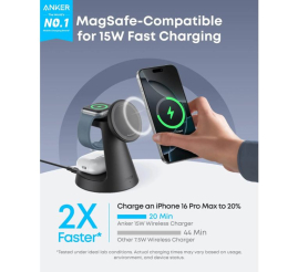 Slika izdelka: Anker MagGo brezžična polnilna postaja 3v1, belo