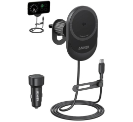 Slika izdelka: Anker MagGo brezžični avtopolnilec z vgrajenim USB-C kablom, 15W