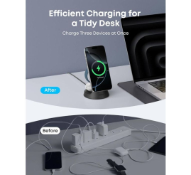 Slika izdelka: Anker MagGo brezžično polnilno stojalo 3v1, črno