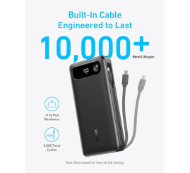 Slika izdelka: Anker Powerbank 20000 mAh, 87W z vgrajenim USB-C kablom, črn