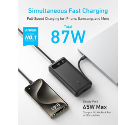 Slika izdelka: Anker Powerbank 20000 mAh, 87W z vgrajenim USB-C kablom, črn