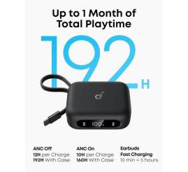 Slika izdelka: Anker Soundcore brezžične slušalke P41i Standard s prenosnim polnilnikom za telefon (brez Lightning adapterja), črne