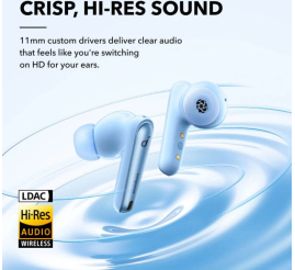 Slika izdelka: Anker Soundcore Liberty 4 NC brezžične slušalke, svetlo modre