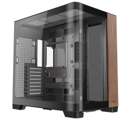 Slika izdelka: ANTEC C8 Curve Wood Full-Tower okno leseno črno/rjavo gaming ohišje