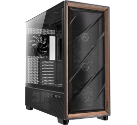 Slika izdelka: ANTEC Flux PRO Full Tower okno leseno črno/rjavo gaming ohišje