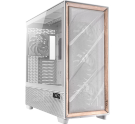 Slika izdelka: ANTEC Flux PRO White Full Tower okno leseno belo/rjavo gaming ohišje