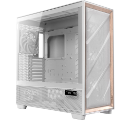 Slika izdelka: ANTEC Flux PRO White Full Tower okno leseno belo/rjavo gaming ohišje