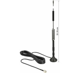 Slika izdelka: Antena omni LTE/GSM/UMTS/WLAN magnetna s kablom 3m Delock (12417)