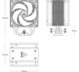 Slika izdelka: ARCTIC Freezer 36 A-RGB White, hladilnik za desktop procesorje INTEL/AMD