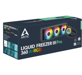 Slika izdelka: ARCTIC LIQUID FREEZER III PRO 360mm A-RGB vodno hlajenje za INTEL/AMD procesorje (črn)