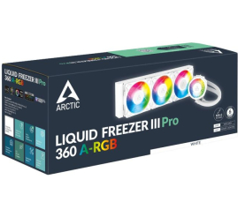 Slika izdelka: ARCTIC LIQUID FREEZER III PRO 360mm A-RGB vodno hlajenje za INTEL/AMD procesorje (bel)