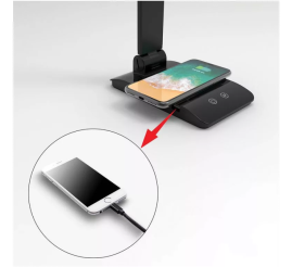 Slika izdelka: ASALITE namizna LED svetilka z zatemnitvijo 7W 450lm CCT brezžična USB, črna