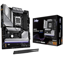 Slika izdelka: ASROCK B850 LiveMixer WiFi AM5 4xDDR5 ATX osnovna plošča