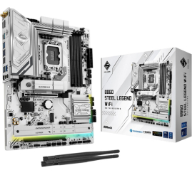 Slika izdelka: ASROCK B860 Steel Legend WIFI LGA1851 DDR5 gaming RGB ATX osnovna plošča
