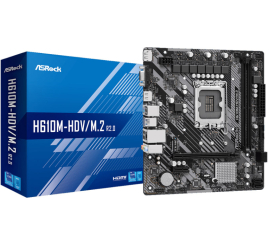 Slika izdelka: ASROCK H610M-HDV/M.2 R2.0 LGA1700 DDR4 mATX osnovna plošča