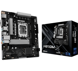 Slika izdelka: ASROCK H810M-X LGA1851 2xDDR5 mATX osnovna plošča