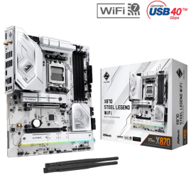 Slika izdelka: ASROCK X870 Steel Legend WiFi AM5 DDR5 RGB gaming ATX osnovna plošča