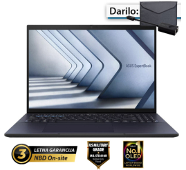 Slika izdelka: ASUS ExpertBook B9 OLED 14" (35,56cm) WQXGA Core 5 120U 16GB 1TB 0,99kg Win11 Pro prenosni računalnik B9403CVAR-WB53D0X + ovitek in LAN adapter 