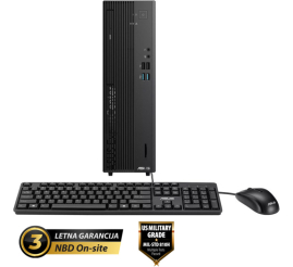 Slika izdelka: ASUS ExpertCenter D5 SFF Core i7-14700 32GB 1TB Windows 11 Pro tipkovnica miška namizni računalnik D501SER-WB75D0X