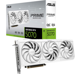 Slika izdelka: ASUS Prime GeForce RTX 5070 OC 12GB GDDR7 PRIME-RTX5070-O12G-WHITE bela grafična kartica
