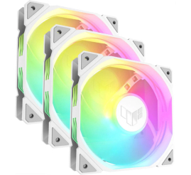 Slika izdelka: ASUS TUF Gaming TR120 Reverse ARGB 120mm PWM 3x beli ventilatorji