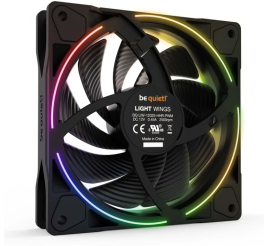 Slika izdelka: BE QUIET! LIGHT WINGS high-speed (BL077) Triple-Pack RGB 120mm 4-pin PWM ventilator
