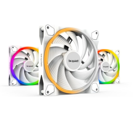 Slika izdelka: BE QUIET! LIGHT WINGS White High-Speed (BL103) triple pack RGB 140mm 4-pin PWM beli ventilator