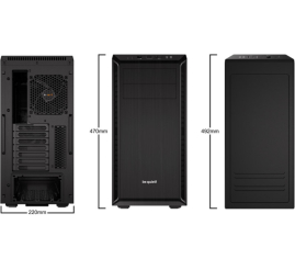 Slika izdelka: BE QUIET! PURE BASE 600 (BG021) midi-ATX črno ohišje