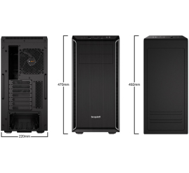 Slika izdelka: BE QUIET! PURE BASE 600 (BG022) midiATX črno/srebrno ohišje