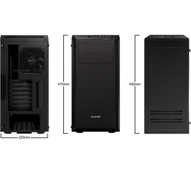 Slika izdelka: BE QUIET! PURE BASE 600 (BGW21) midi-ATX okno črno ohišje