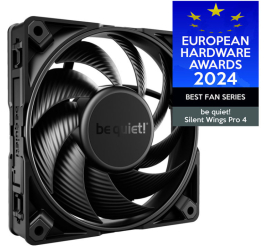 Slika izdelka: BE QUIET! Silent Wings PRO 4 (BL098) 120mm 4-pin PWM črn ventilator