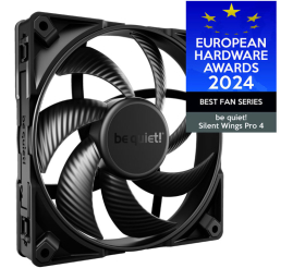 Slika izdelka: BE QUIET! Silent Wings PRO 4 (BL099) 140mm 4-pin PWM črn ventilator