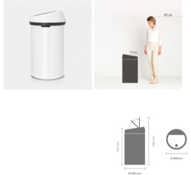 Slika izdelka: Brabantia koš na dotik bel 108686