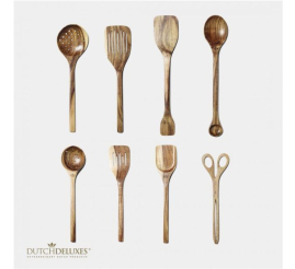 Slika izdelka: Brabantia set lesenih pripomočkov za kuhanje 8 kosov akacija