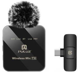 Slika izdelka: Brezžični lavalier mikrofon PULUZ PU648B USB-C sprejemnik