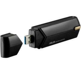 Slika izdelka: Brezžični mrežni adapter USB 3.2 Asus USB-AX56U WiFi6 802.11ax AC1800 1201Mbit/s Dualband MU-MIMO 2x antena (90IG06H0-MO0R00) WIFI6