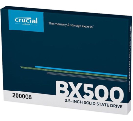 Slika izdelka: Crucial BX500 2TB 3D NAND SATA 2.5 SSD