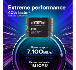 Slika izdelka: Crucial P310 2TB PCIe Gen4 NVMe 2230 M.2 SSD