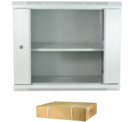Slika izdelka: DATECH zidni kabinet 12U 635 600x600 siv + polica DP.6612.9000