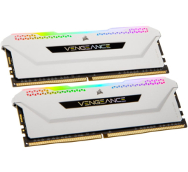 Slika izdelka: DDR4 32GB 3200MHz CL16 KIT (2x16GB) Corsair RGB Vengeance XMP2.0 1.35V Gaming bela (CMH32GX4M2E3200C16W)