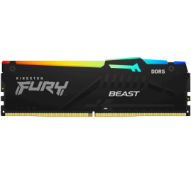 Slika izdelka: DDR5 32GB 5600MHz CL40 Single (1x32GB) Kingston RGB Fury Beast XMP3.0 1,25V Fury črna ()