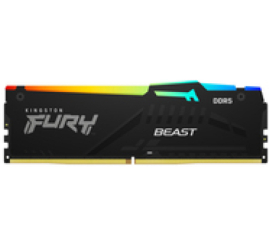 Slika izdelka: DDR5 32GB 5600MHz CL40 Single (1x32GB) Kingston RGB Fury Beast XMP3.0 1,25V Fury črna ()