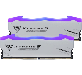 Slika izdelka: DDR5 48GB 6000MHz CL36 KIT (2x24GB) Patriot RGB Xtreme 5 XMP3.0 1,35V srebrna (PVXR548G60C30KM)