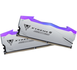 Slika izdelka: DDR5 48GB 6000MHz CL36 KIT (2x24GB) Patriot RGB Xtreme 5 XMP3.0 1,35V srebrna (PVXR548G60C30KM)