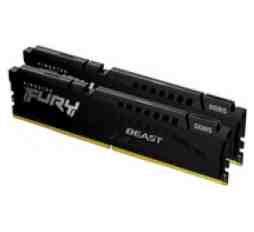 Slika izdelka: DDR5 64GB 5200MHz CL40 KIT (2x32GB) Kingston Fury Beast XMP3.0 1,25V Fury črna (KF552C40BBK2-64)